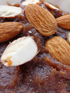 A picture of Dates- Almond Halwa (Ifthar special).