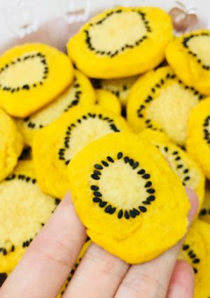 Hình của món Bánh quy hình trái kiwi nướng chảo.