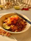 Pad Thai Riquísimo con Gambas y Tofu