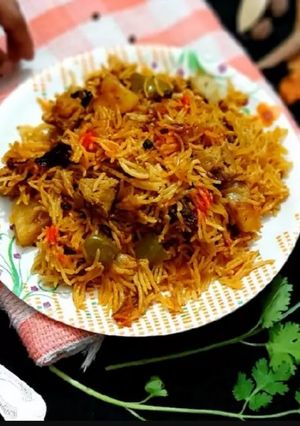 वेज सोया दम बिरयानी(veg soya dam biryani recipe in hindi) रेसिपी मुख्य फोटो