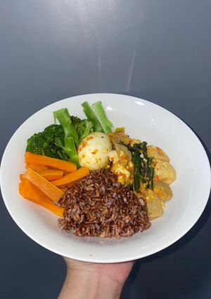 Foto resep Balado telur, tahu, bakso (full protein untuk cutting/diet)