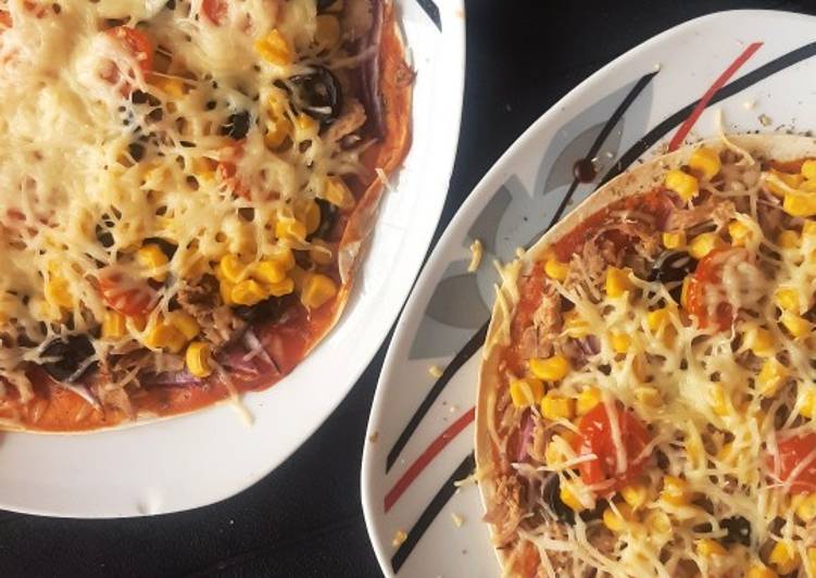 Pizza en obleas de burritos