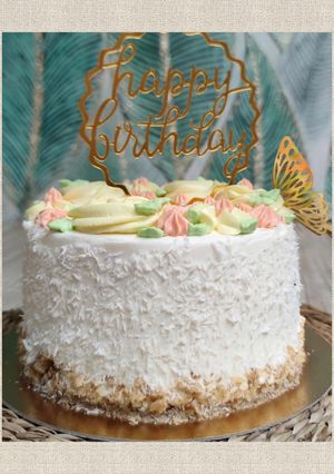 Una foto de Tarta colibrí o hummingbird cake