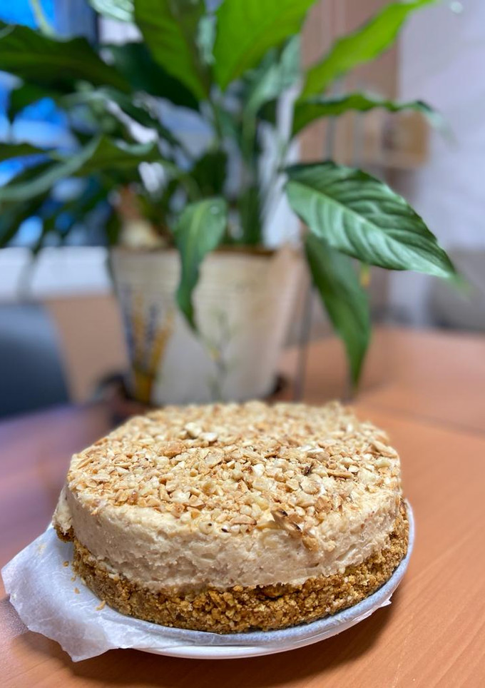 Una foto de 🍰Tarta de turrón🎄