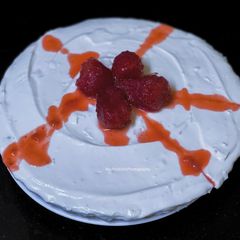 A picture of Strawberry Cheesecake.