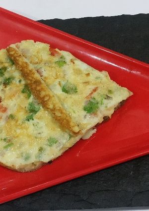 A picture of A healthy velentine omlet.