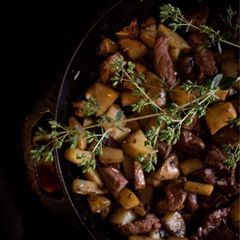 A picture of Herb Steak + Potatoes.
