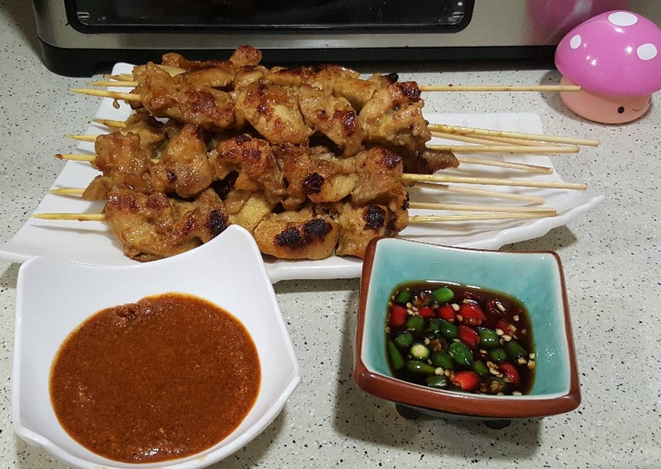 Sate kari ayam teflon