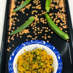 A picture of Masoor dal bhindi.