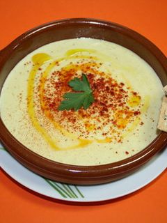 Una foto de Hummus de harina de garbanzo