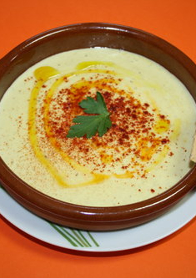Una foto de Hummus de harina de garbanzo
