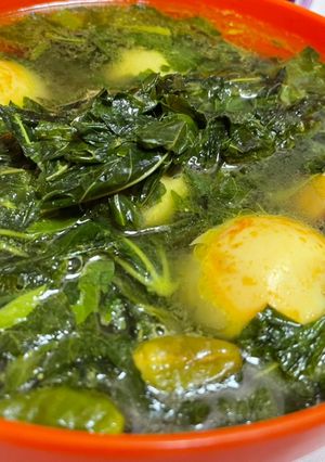 Foto resep Sayur kuning daun singkong tanpa santan