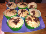 Muffins de vainilla con chocolate