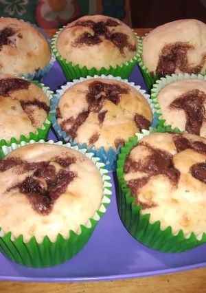 Una foto de Muffins de vainilla con chocolate
