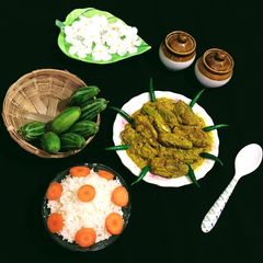 A picture of Pointed Gourd in Poppy Mustard Sauce.