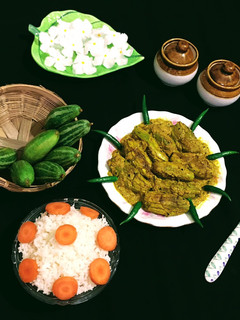 A picture of Pointed Gourd in Poppy Mustard Sauce.