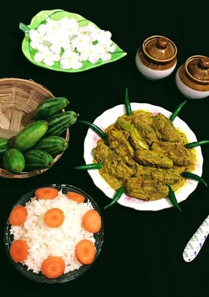A picture of Pointed Gourd in Poppy Mustard Sauce.