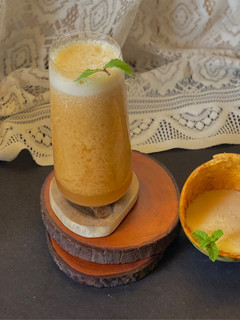 A picture of No boil No oil Bael Smoothie (Wood Apple Smoothie).