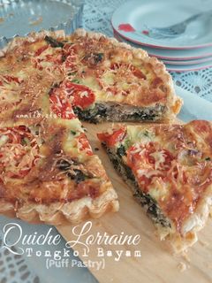 Foto resep Quiche Lorraine Tongkol Bayam (Puff Pastry)