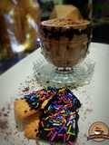 Mocha coffee with choco cookies