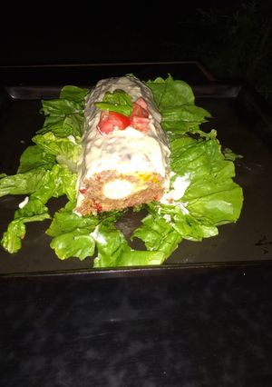 Una foto de Pan de carne inspirado en varias receta y aquí está!🌯😊