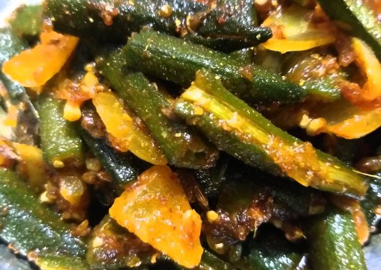 Recipe of Homemade Bhindi do pyaza