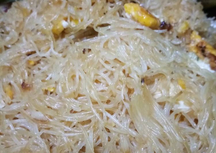 Bihun simple dengan sambal kacang