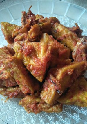 Foto resep Tahu kuning + teri sambal
