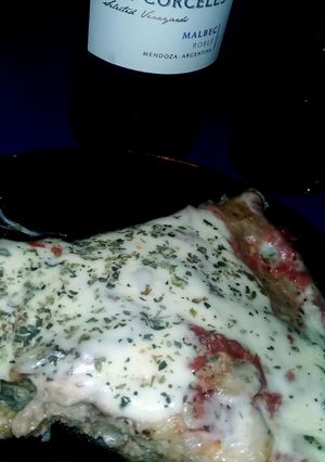 Una foto de Pizza de Berenjenas -