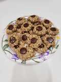 Galletas de avena, cambur y chocolate