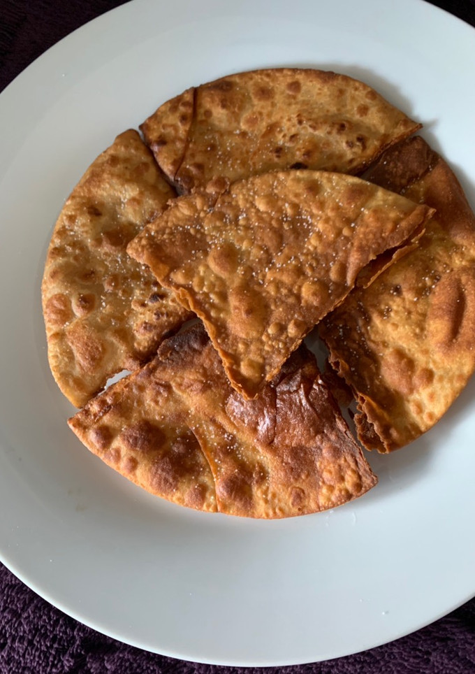 A picture of Leftover chapati papad.
