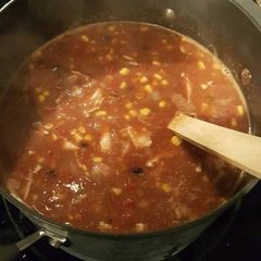 A picture of Chicken Tortilla Soup.