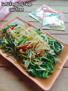Foto resep Tumis kangkung tauge saus tiram