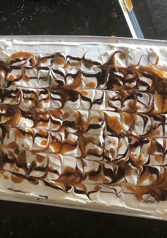 A picture of Ice cream sandwich cake.
