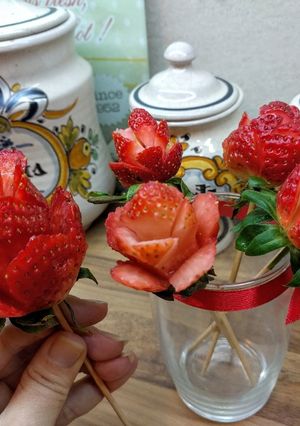 Una foto de Rosas de fresas