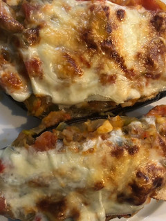 Una foto de Berenjenas rellenas de verduritas, thermomix