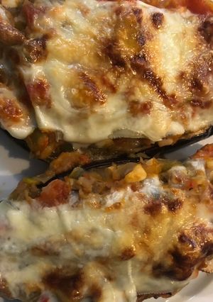 Foto principal de Berenjenas rellenas de verduritas, thermomix