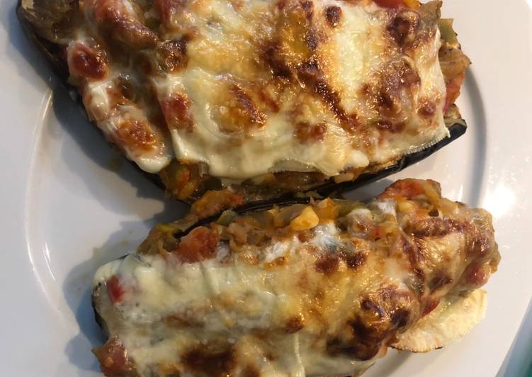 Berenjenas rellenas de verduritas, thermomix