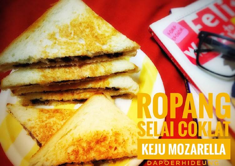 Resep Ropang selai coklat keju mozarella yang Bikin Ngiler