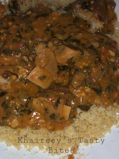 A picture of Bulgur with vegetable soup.