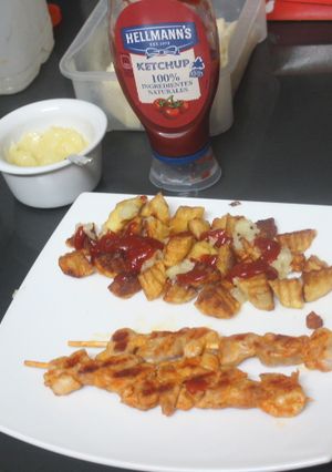 Foto principal de Pinchos de pollo adobado al grill doble