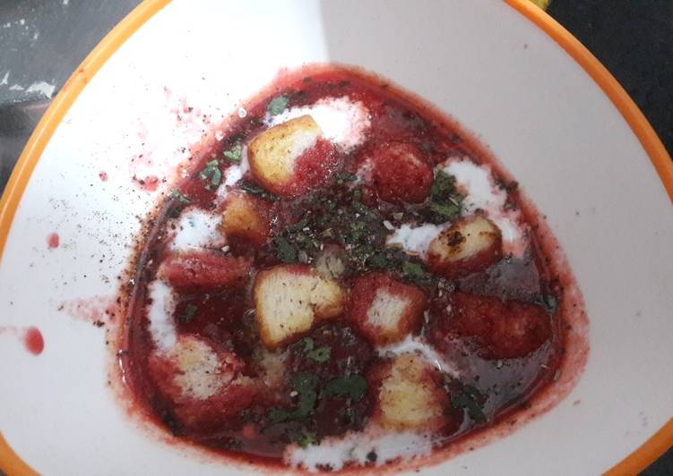 Recipe of Award-winning Healthy tomato beet soup