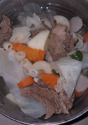 Foto resep Sup tofu daging makaroni