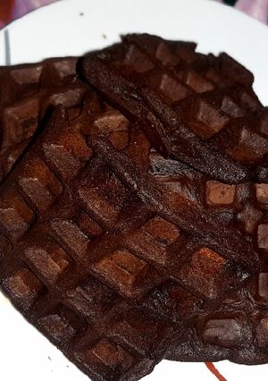 Belga brownie gofri recept fotója