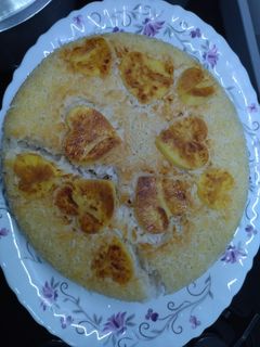 عکسی از دستور ته دیگ سیب زمینی