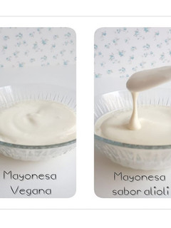 Una foto de Mayonesa Vegana y sabor alioli