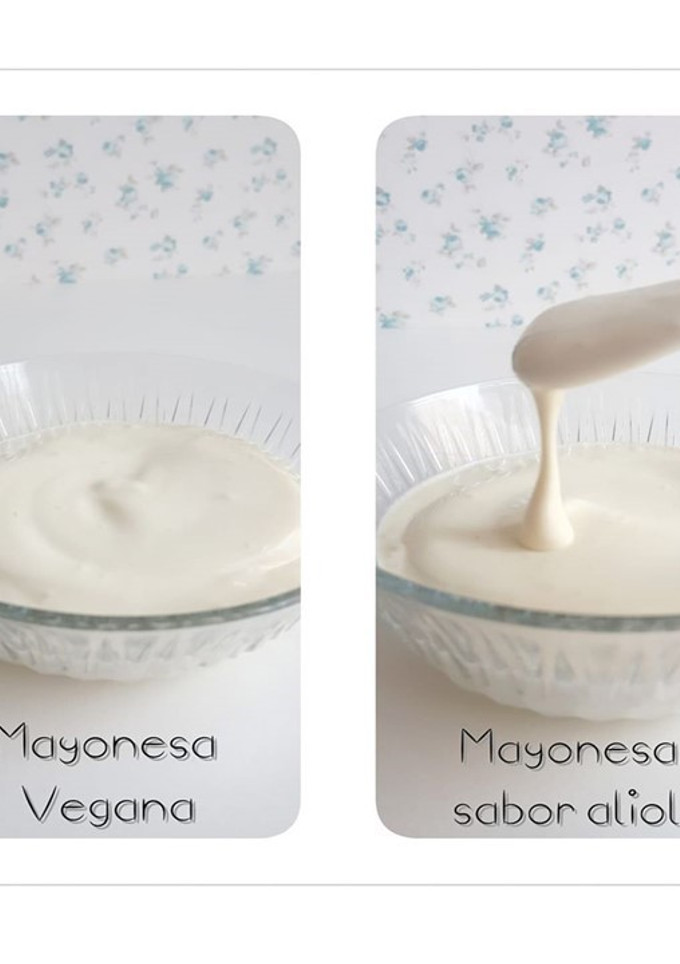 Una foto de Mayonesa Vegana y sabor alioli