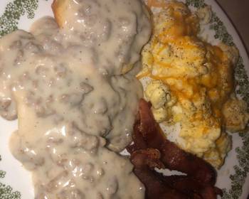 Fresh, Prepare Recipe Biscuits and gravy Restaurant Style