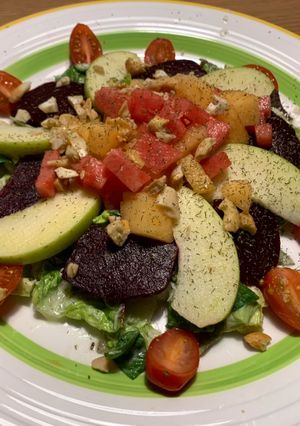 Una foto de Ensalada con sabor a coco