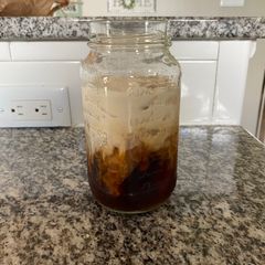 A picture of Brown sugar (cold foam) iced coffee.